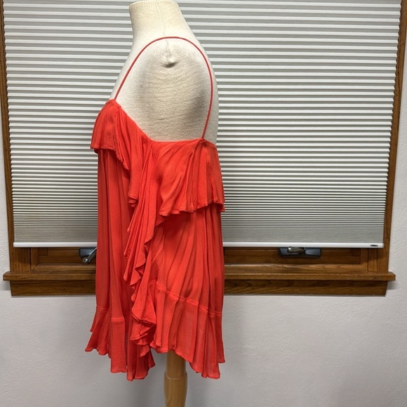 Intimately Free People Cascades Coral Red Tank Top Size Small - Picture 10 of 12
